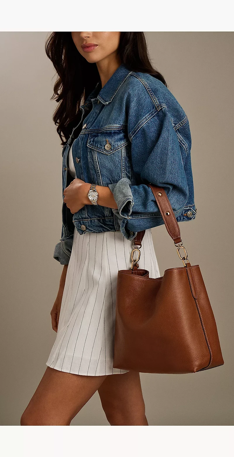 Jessie Leather Bucket Shoulder Bag