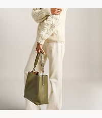 Jessie Leather Bucket Shoulder Bag