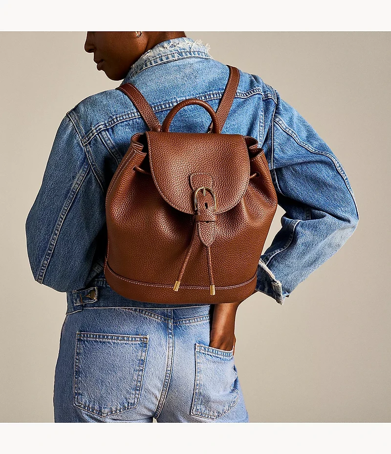 Everleigh Leather Flap Backpack