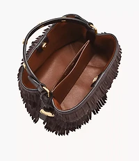 Jessie Leather Small Bucket Crossbody Bag