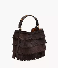 Jessie Leather Small Bucket Crossbody Bag