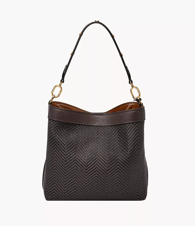 Jessie Woven Bucket Shoulder Bag