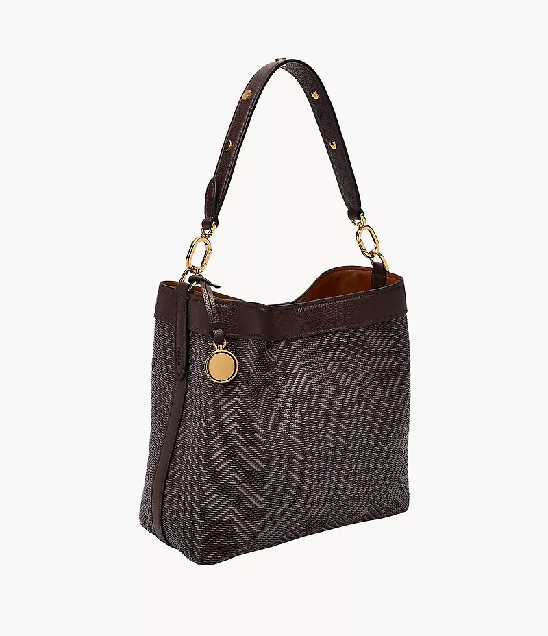 Jessie Woven Bucket Shoulder Bag