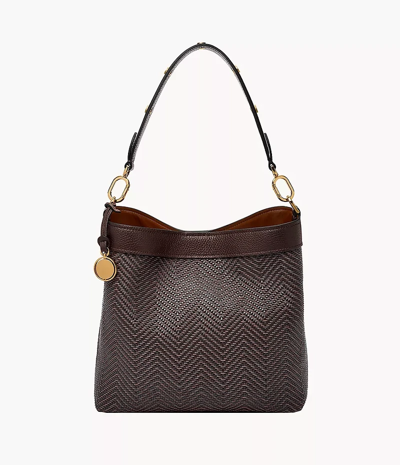 Jessie Woven Bucket Shoulder Bag