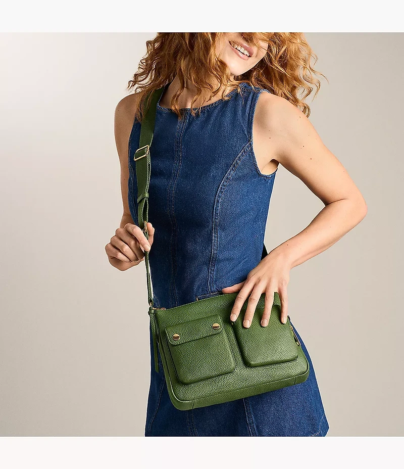 Maysen Leather Cargo Crossbody Bag