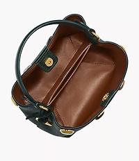 Jessie Leather Small Bucket Crossbody Bag