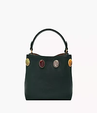Jessie Leather Small Bucket Crossbody Bag