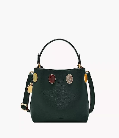 Jessie Leather Small Bucket Crossbody Bag