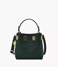 Jessie Leather Small Bucket Crossbody Bag