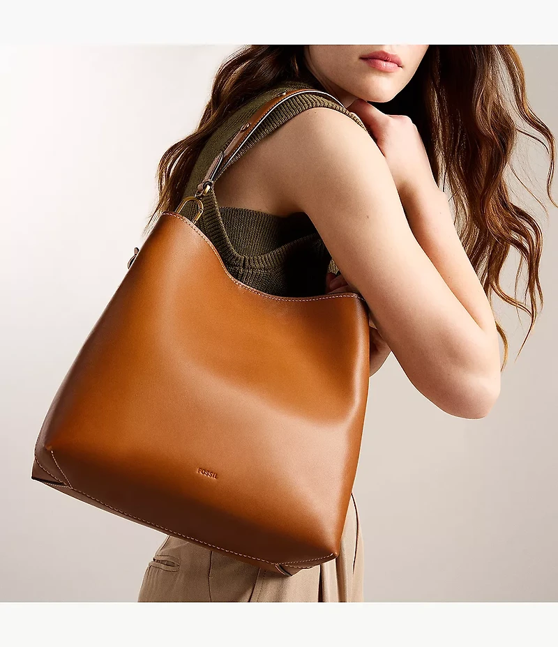 Jessie Leather Bucket Shoulder Bag