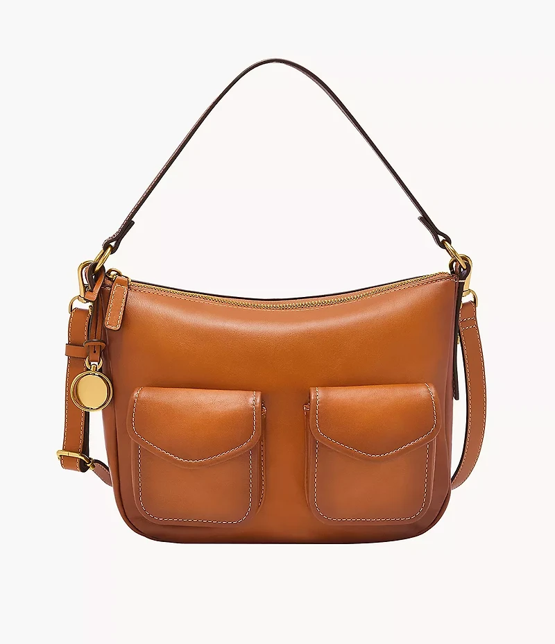 Jolie Leather Small Bucket Crossbody Bag