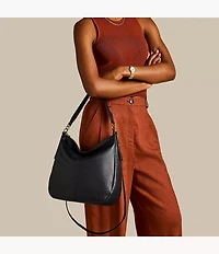 Jolie Leather Hobo Bag