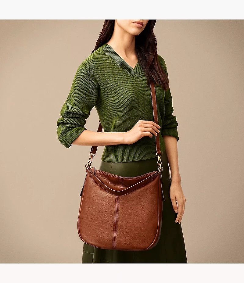 Jolie Leather Hobo Bag