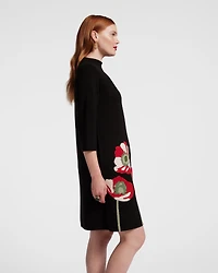 Annie Embroidered Wool Dress