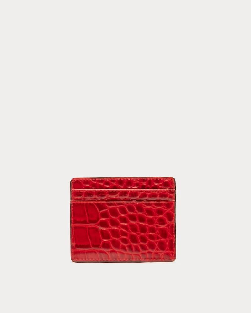 Embossed Croc Card Case