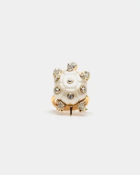 Pearl Turtle Ring White/Gold OS