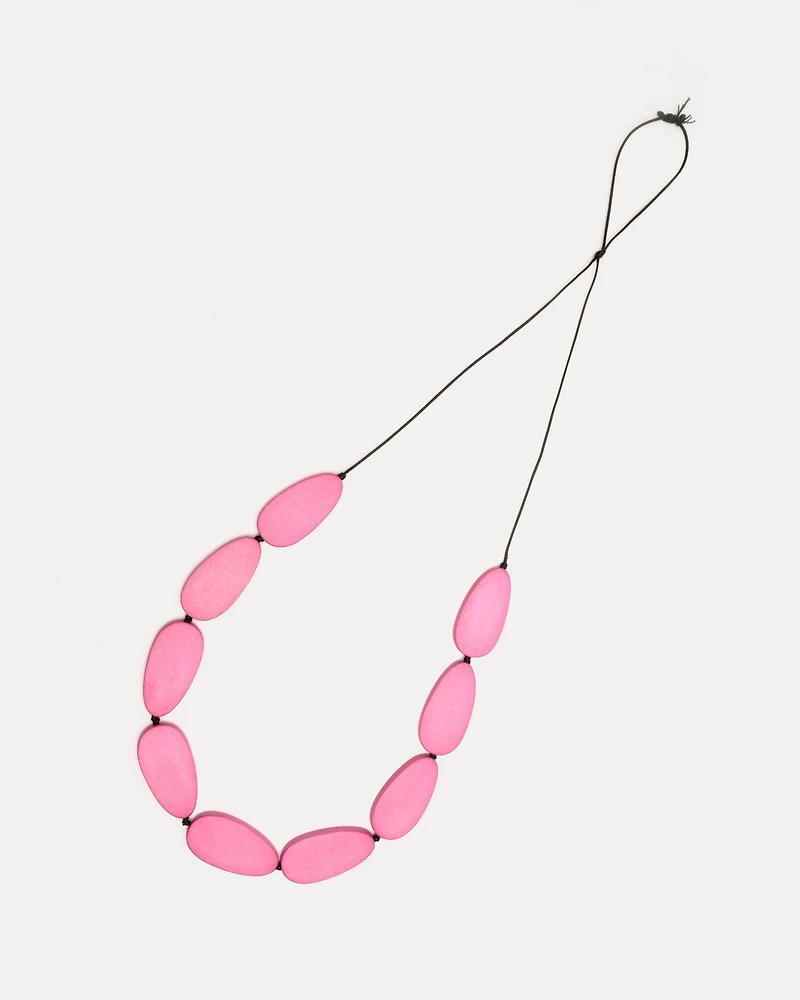 Wood Teardrop Necklace