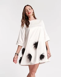 Edie Feather Mini Dress