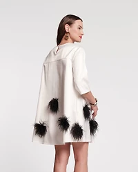 Edie Feather Mini Dress