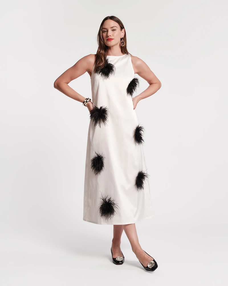 Francesca Feather Maxi Dress