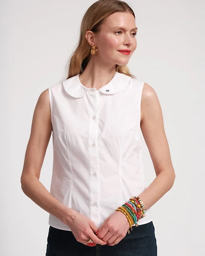 Louise Collar Cotton Shell