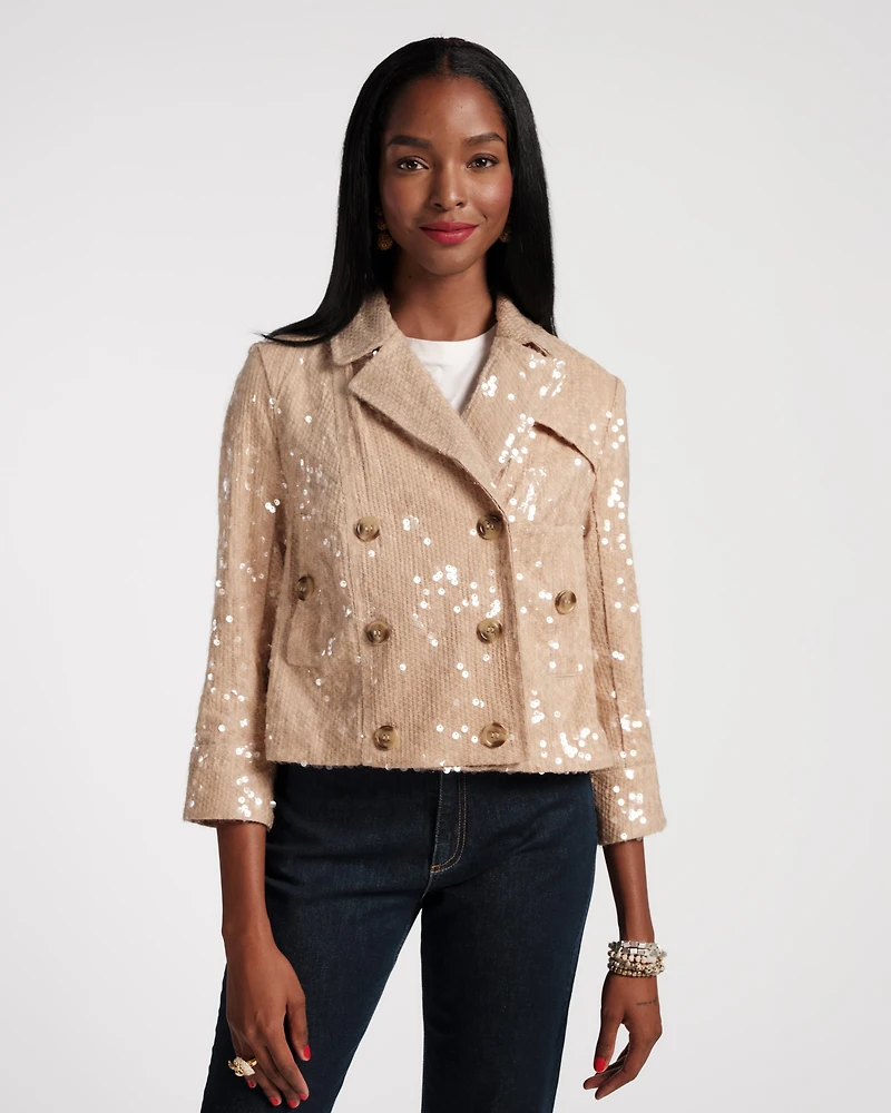 Sequin Moto Jacket
