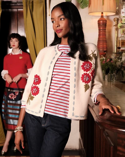 Blanket Stitch Border Cardi