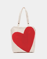 Canvas Heart Easy Tote