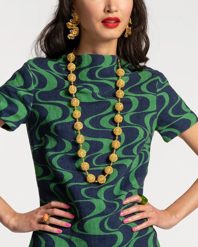 Large Crochet Spheres Necklace