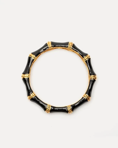 Enamel Bamboo Bangle Bracelet
