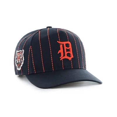 Detroit Tigers Rawlings Pinstripe ’47 Hitch Adjustable Hat – Navy/Orange