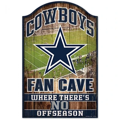 Dallas Cowboys Fan Cave Wood Sign 11" x 17" 1/4" Thick