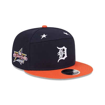 Detroit Tigers All-Star Game Side Patch Split Panel Navy and Orange 9Fifty