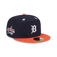 Detroit Tigers Navy and Orange All-Star Game Side Patch Split Panel 9Fifty