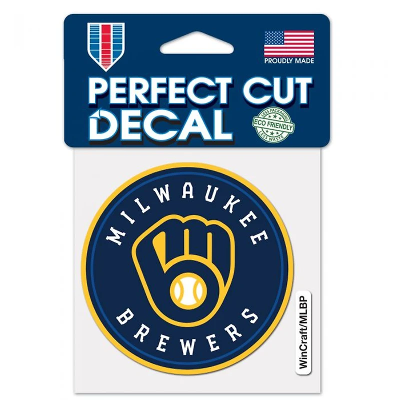 Milwaukee Brewers Perfect Cut Colour Decal 4" x 4"