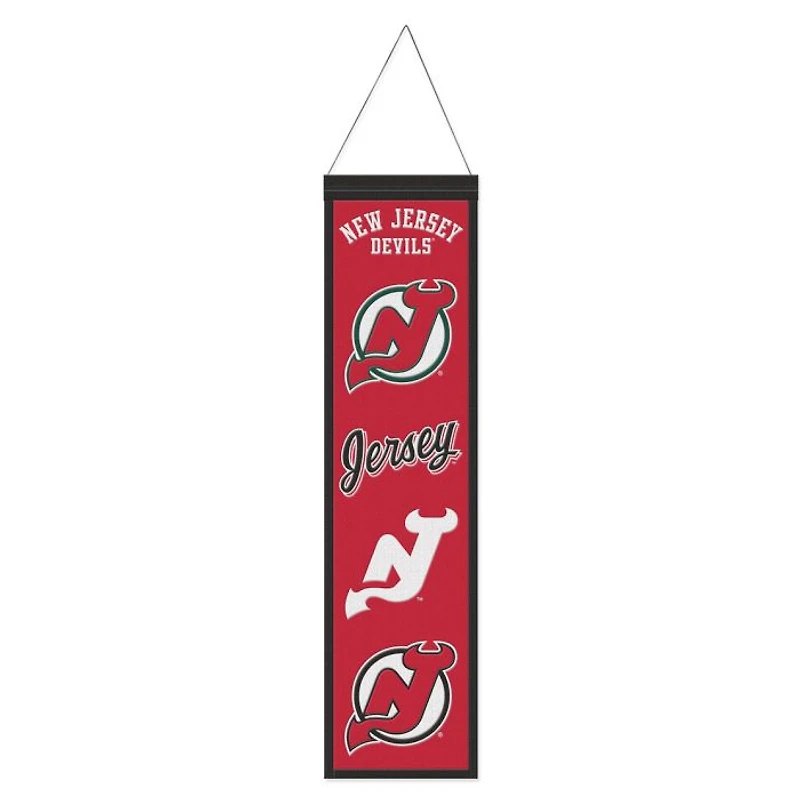 New Jersey Devils Evolution Wool Banner 8" x 32"