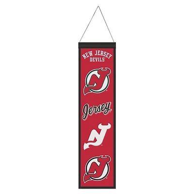 New Jersey Devils Evolution Wool Banner 8" x 32"