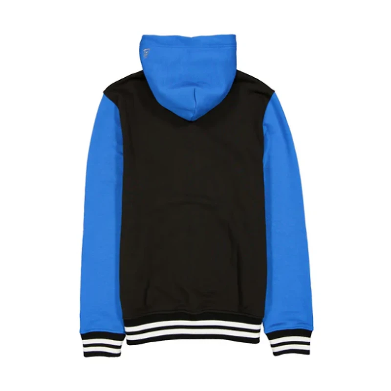 Detroit Lions Black and Blue Throwback Snapfront Fleece Jacket