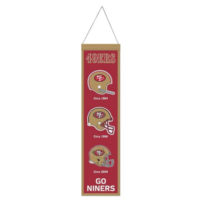 San Francisco 49ers Evolution Wool Banner 8" x 32"
