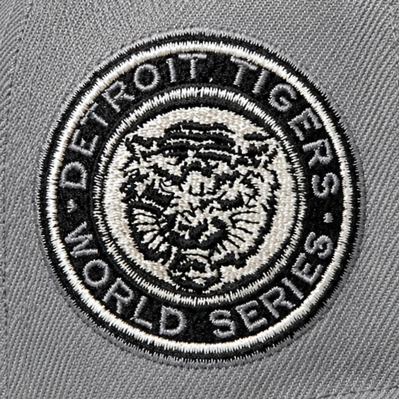 Detroit Tigers Storm Grey/Black with Silver World Series Patch 9FIFTY A-Frame Snapback Hat - New Era