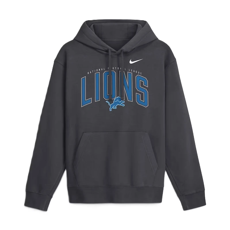 Detroit Lions Nike Anthracite Expect Victory Club Hoodie