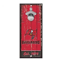 Tampa Bay Buccaneers Bottle Opener Sign 5" x 11"