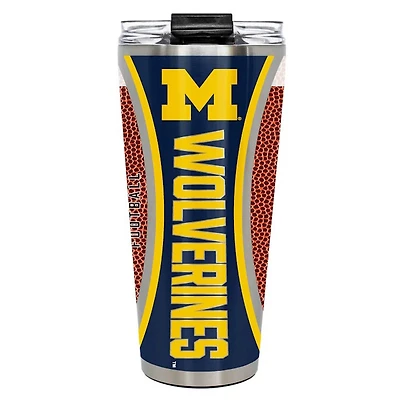 Michigan Wolverines 32 oz. Game Ball Big Slim Tumbler with Straw