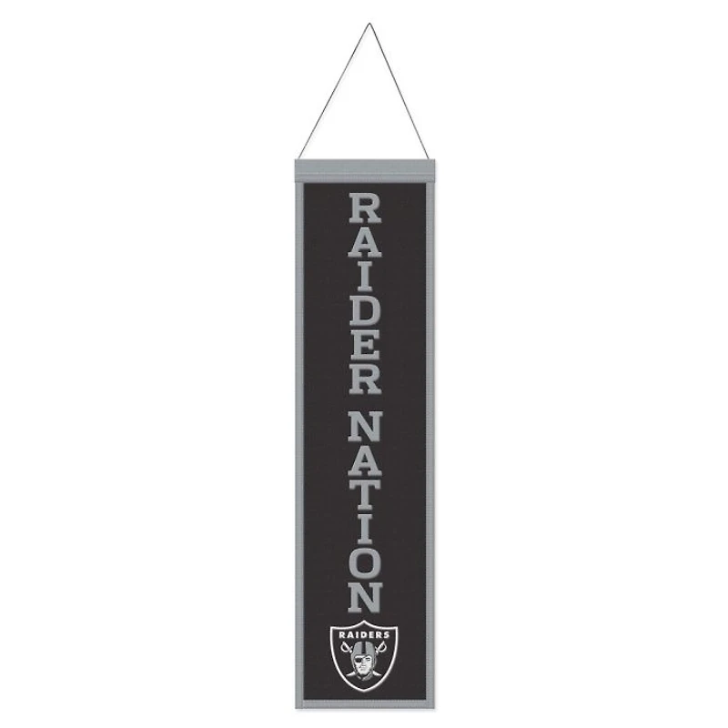 Las Vegas Raiders Evolution Wool Banner 8" x 32"