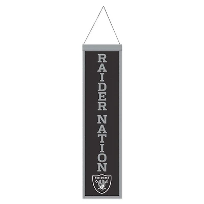 Las Vegas Raiders Evolution Wool Banner 8" x 32"