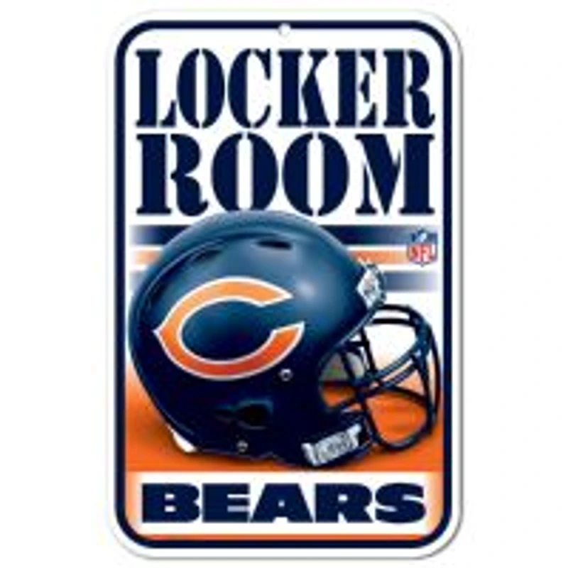 Chicago Bears Plastic Sign 11" x 17"