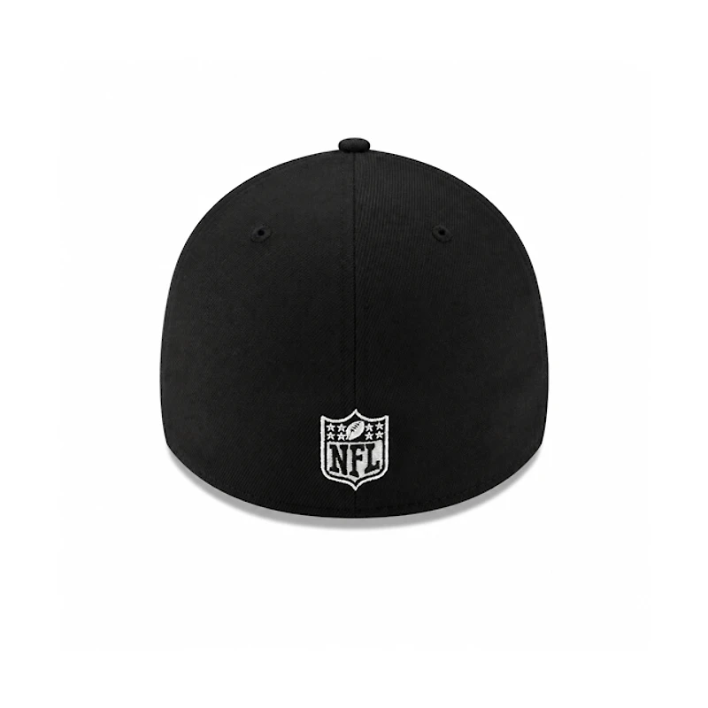 Detroit Lions Black & White New Era 39THIRTY Stretch Fit Hat