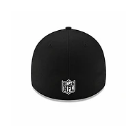 Detroit Lions Black & White New Era 39THIRTY Stretch Fit Hat