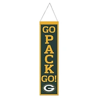 Green Bay Packers Slogan Wool Banner 8" x 32"