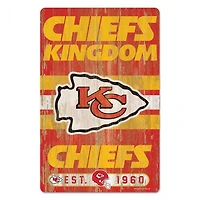 Kansas City Chiefs Slogan Wood Sign 11" x 17" 1/4" Thick